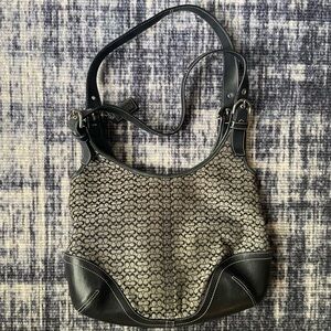 Coach Black and Gray Designer Shoulder Bag